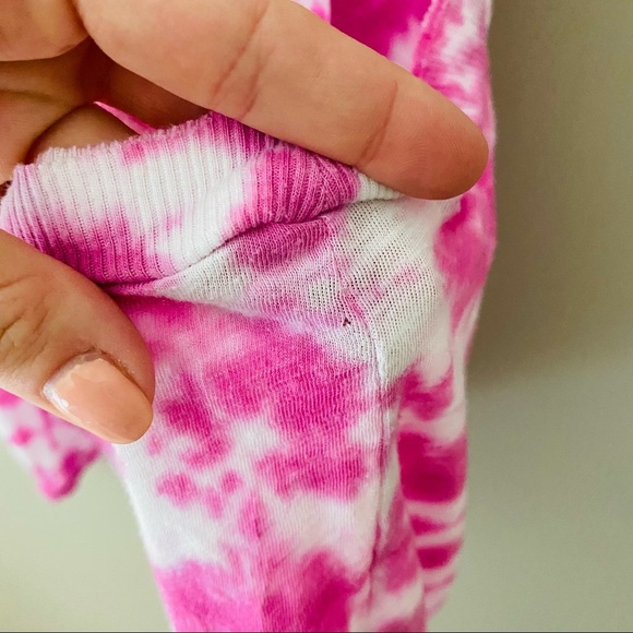 Free People Tie Dye Tank Top Pink Sz Small - Picture 7 of 10